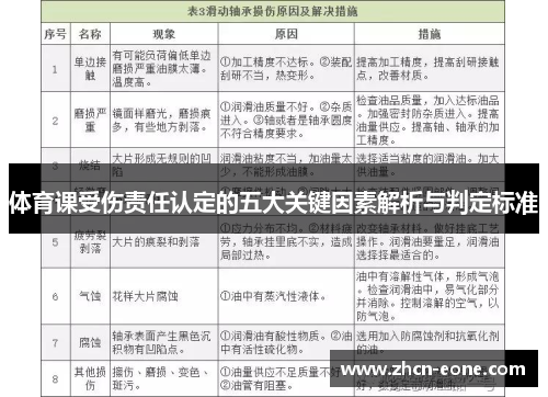 体育课受伤责任认定的五大关键因素解析与判定标准