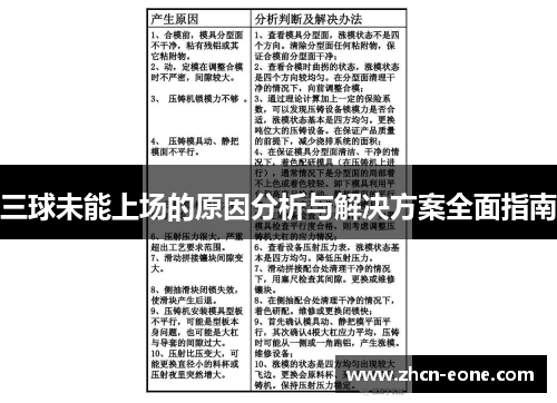 三球未能上场的原因分析与解决方案全面指南